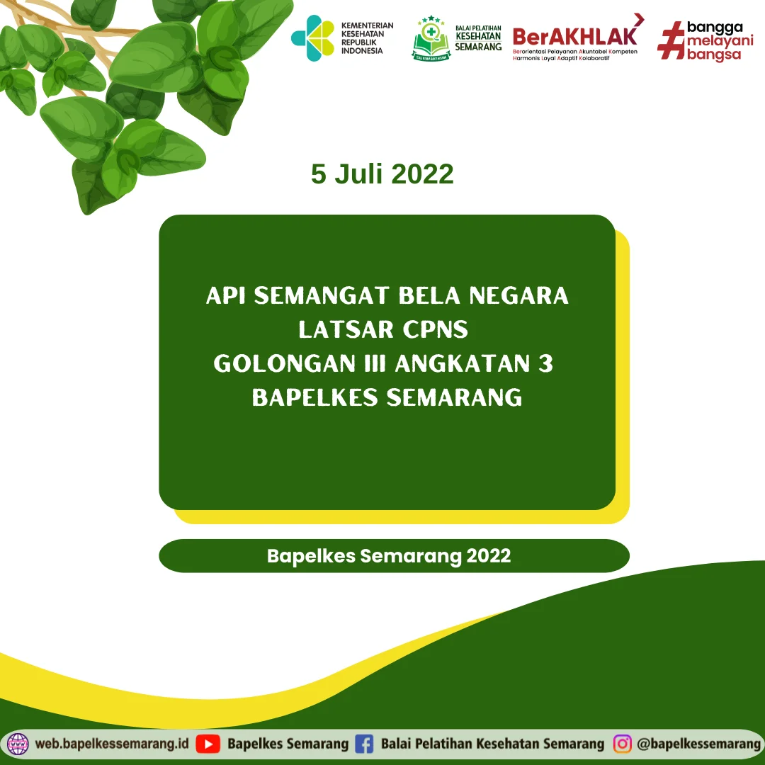 Api Semangat Bela Negara Latsar CPNS Golongan III Angkatan 3 Bapelkes ...