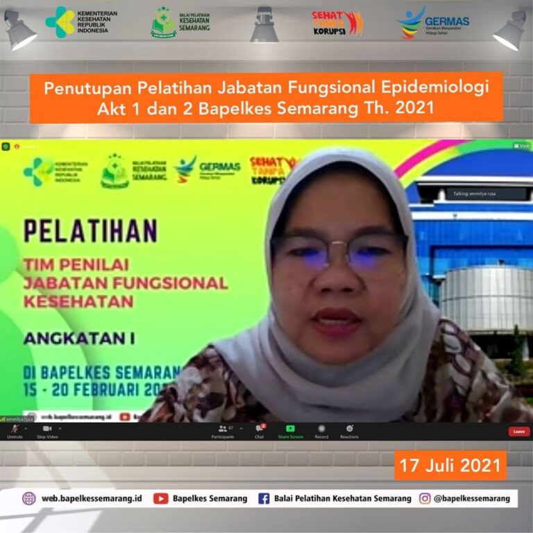 Penutupan Pelatihan Jabatan Fungsional Epidemiologi